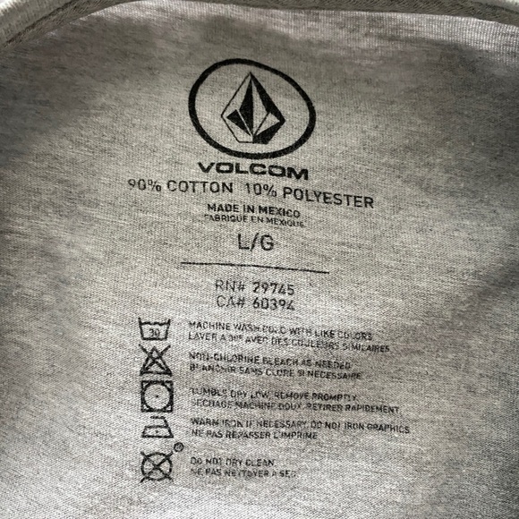 VOLCOM Stone Black & White Logo Skate Tee Shirt Men L Large - Picture 4 of 5